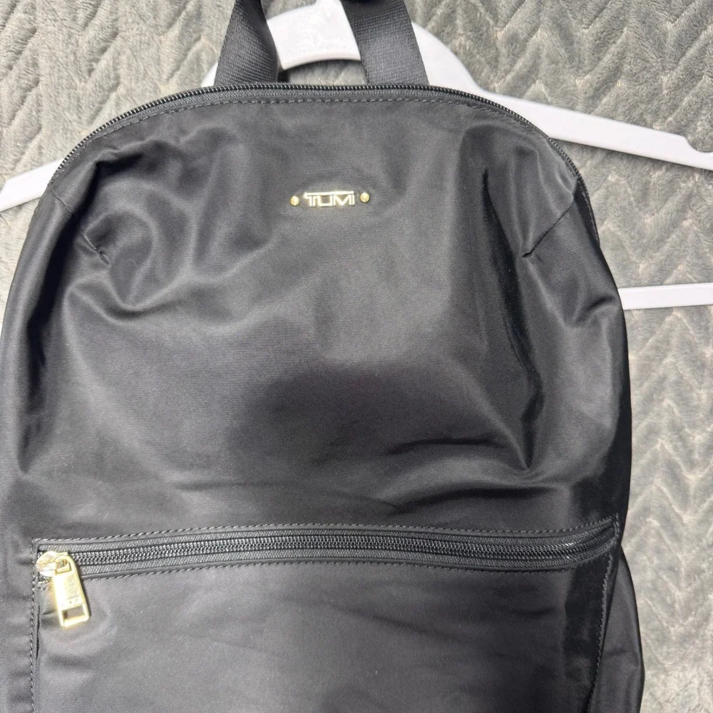 Tumi Just In Case Backpack Black Excellent Packable Travel Nylon (2088)